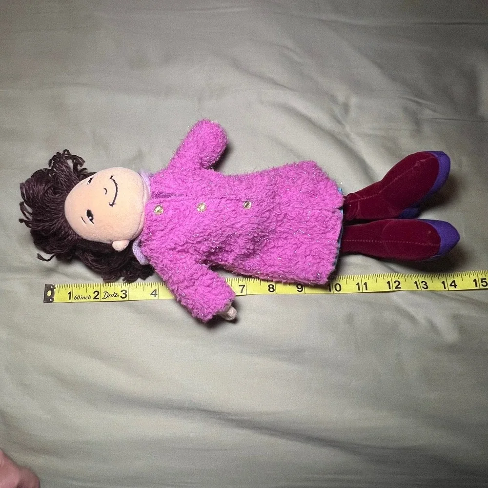 Manhattan Toy Groovy Girls Plush Doll 2001 Y2K Pink Fuzzy‎ Coat 13 inch Vintage